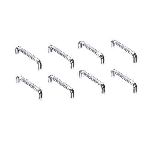 8-Inch Stainless Steel Oval Cabinet & Wardrobe Handles, Pack of 8 (SSCB0108)