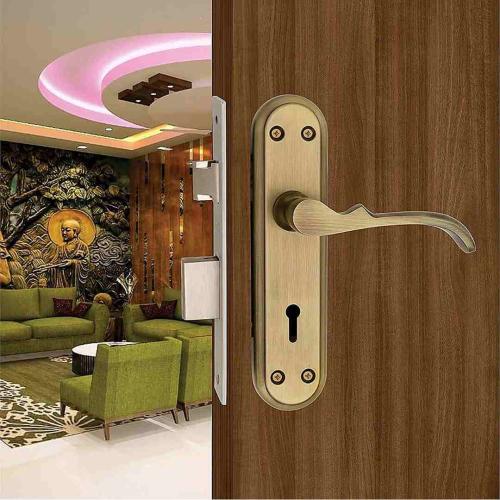 7-Inch Steel 6-Lever Mortise Lock, Double Action, Antique Brass (HML6+S703MAB)