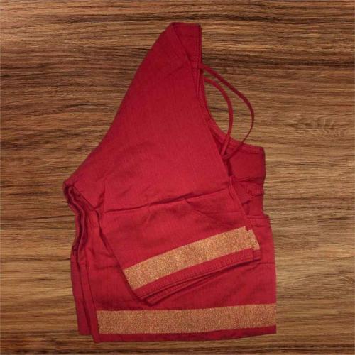 Women’s Multicolor Round Neck Dupion Silk Blouse