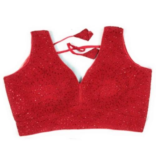Women’s Red V-Neck Blouse