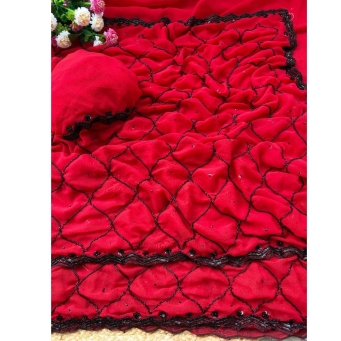KAVISHA ENTERPRISE pure fox georgette fabric with heavy worked fancy blouse