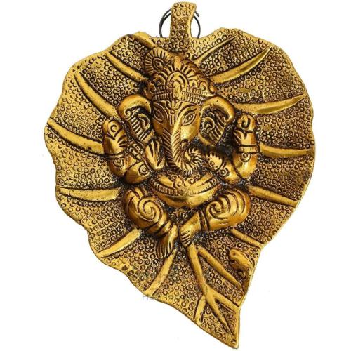 Decorative Ganesha Leaf Wall Hanging Showpiece