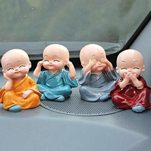 Cute Buddha Decorative Polyresin Showpiece – Multicolor