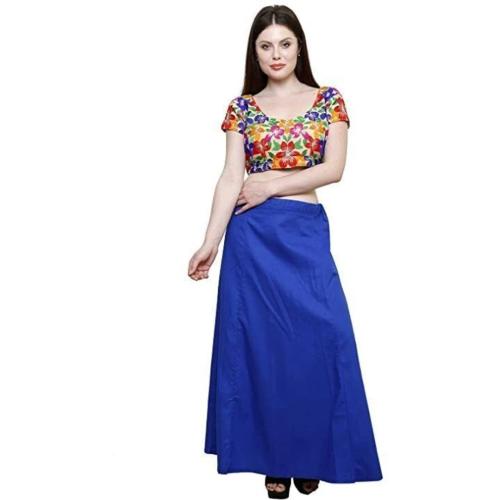 Women's Navy Blue Cotton Petticoat with Drawstring