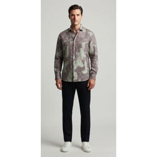 Pink Printed Button-Down Shirt - Premium Breathable Fabric