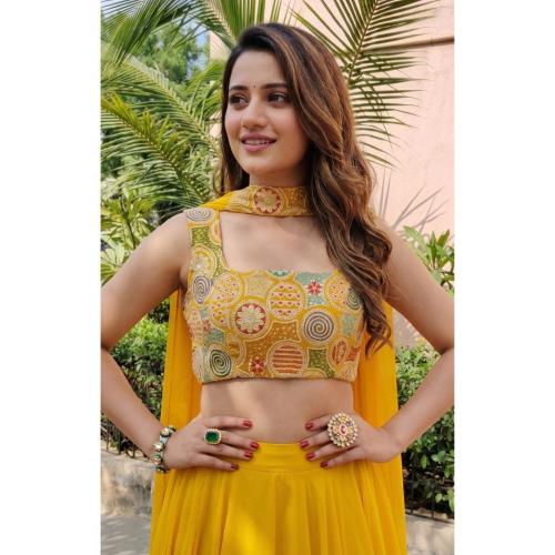 Pure Soft Fox Georgette Most Trendy Padding Fabric Fully Flair Lehenga,With Duppta Set