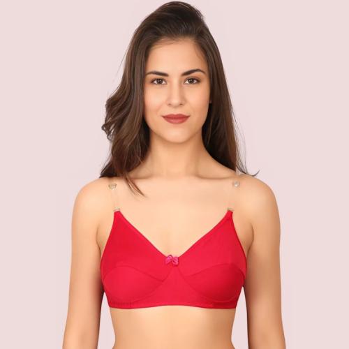 Clear Transparent Back Regular Bra Pack of 3