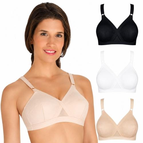 Women’s Cotton Full-Coverage Bra – Pack of 3