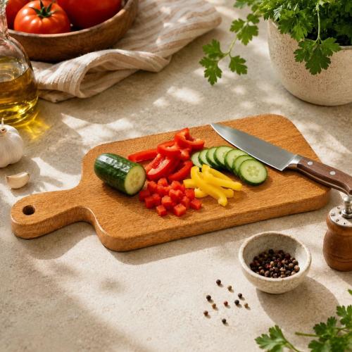 Mango Wood Chopping Board with Handle 