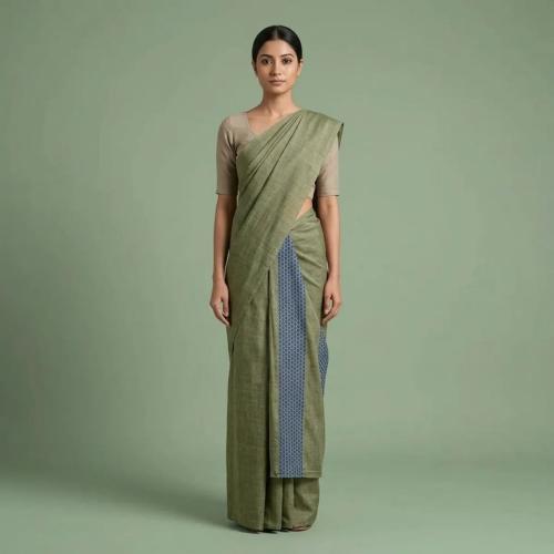 Cotton Ethnic Geometric Print Saree Single Ghisa Mekhela for Women