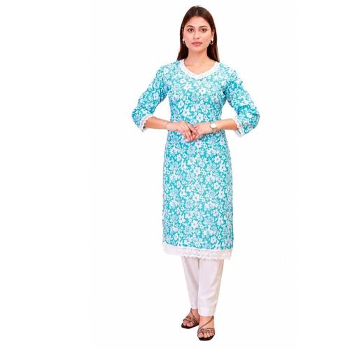 Women’s Cotton Embroidered Salwar Suit Set with Dupatta