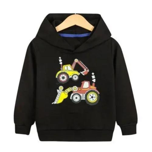 Kids Graphic Printed Cotton Hoodie for Boys & Girls 5–6 Years