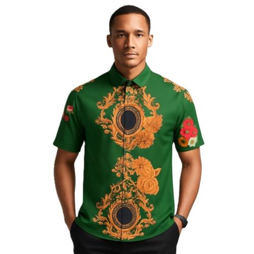  Printed Designer Shirt | Green 