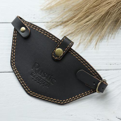 Matte Black Leather Shoe Protector for Bike Riders