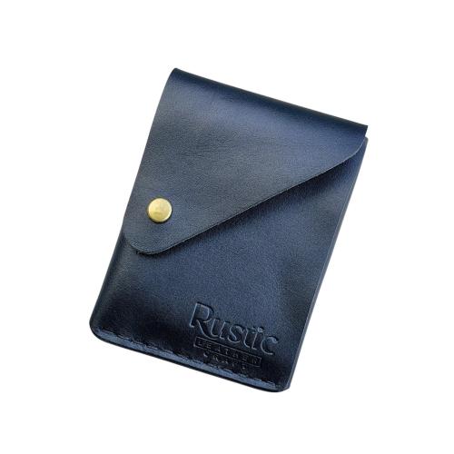 Charcoal Black Genuine Leather Wallet | Slim Size Men's Cash & Card Holder