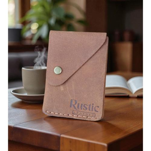  Rustic Brown Genuine Leather Wallet | Slim Size Men's RFID Cash & Card Holder