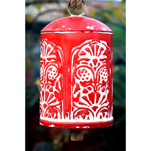 Handcrafted Red Metal Hanging Bells