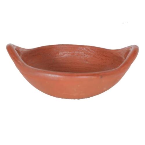 Clay Kadai , 1 L, Red, for Cooking & Serving