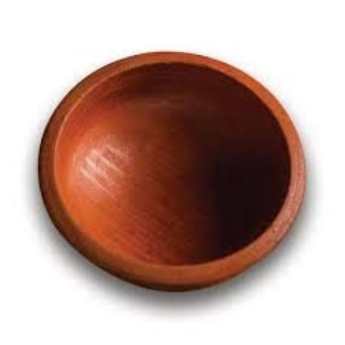 Kerala Traditional Handmade Clay Meen Chatti Pot, 2 L, 10 Inch, Reddish Brown