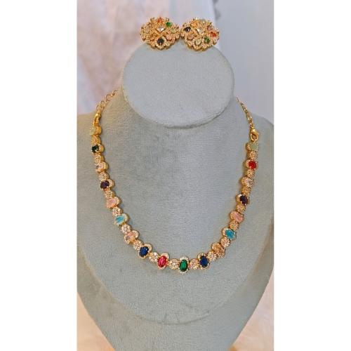 Mayra - Multicolor Stone Necklace & Earring Set