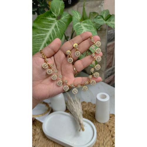 Sparkiling Stone American Diamond Necklace Set for Women