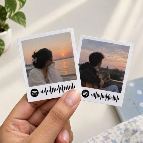 White Mini Spotify Polaroids – Pack of 12
