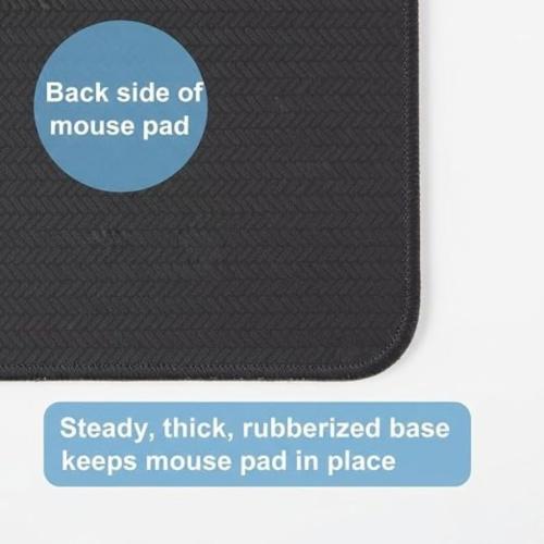 Christmas Mouse Pad with Anti-fray Stitching, Waterproof Surface & Non-Slip Rubber Base 