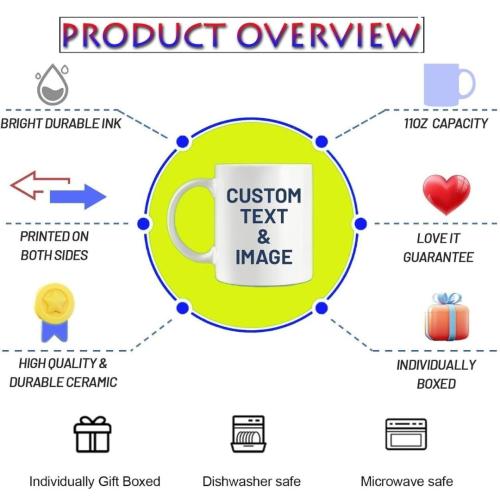 Customized Coffee Mug, 325ml Ceramic