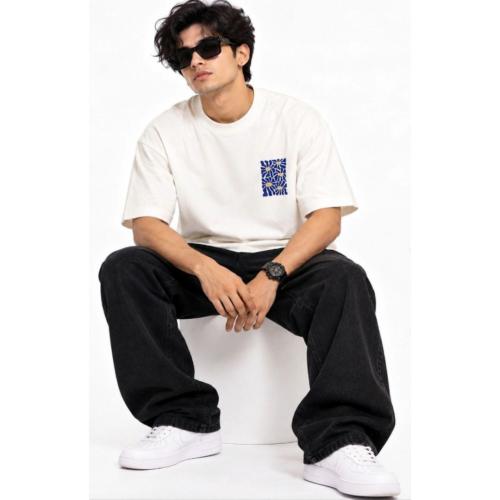 Men Floral Print Oversized Cotton T-Shirt