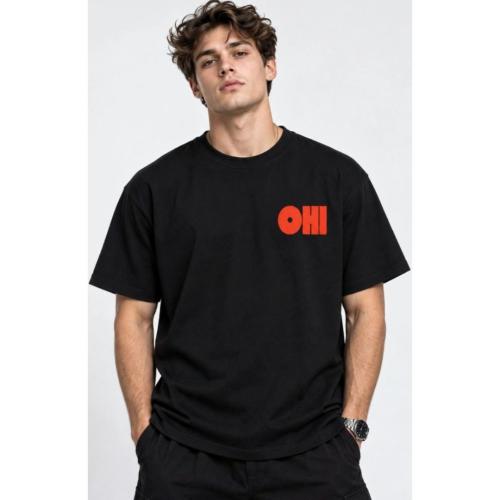 Men Black Typography Print Cotton T-Shirt