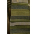 Close-up view of green Kosa Tussar silk saree showcasing handwoven texture and traditional craftsmanship