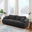Stylish black three seater couch for home