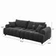 Contemporary black sofa with comfortable seating