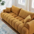 Orange upholstered sofa for living room and hall