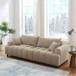 Brown upholstered sofa for living room and hall