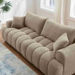 Modern brown fabric sofa for home interiors