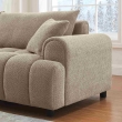 Comfortable brown three seater couch