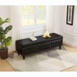 Black ottoman puff couch with storage