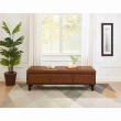 Brown ottoman puff couch with storage