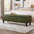 Olive green ottoman puff couch with storage