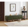 Olive green ottoman puff couch with storage