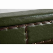 The Furnishery two seater storage sofa in olive green