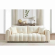 Cream three seater fabric sofa for living room