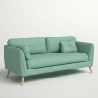 Aqua Blue upholstered 3 seater sofa for living room and hall