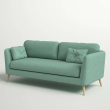 Modern luxury fabric sofa in aqua blue with comfortable seating