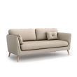 Luxury off brown upholstered three seater sofa