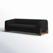 Upholstered black sofa for bedroom and hall
