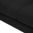 Comfortable black fabric sofa with modern design