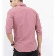 Men's Solid Cotton Pink Casual Shirt