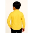 Stylish boys yellow casual button-down shirt